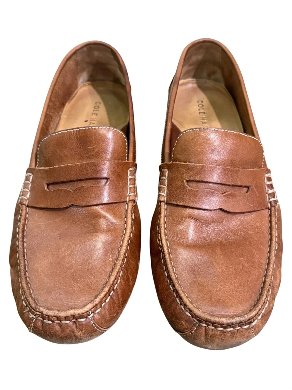 Cole Haan Men’s Size 12M Driving Penny Loafer Shoes Slip On Brown Leather